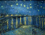 Sterrennacht boven de Rhône, Van Gogh (h)