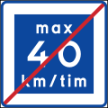 Rekommenderad lägre hastighet max 40 km/h upphör