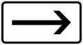 Zusatzzeichen 1000-20 Richtungsangaben durch Pfeile, rechtsweisend