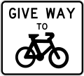 give way to cyclists