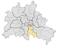 Deutsch: Wahlkreis Neukölln 1 für die Wahlen zum Abgeordnetenhaus von Berlin. Stand 2006