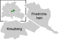 Mapa del districte de Friedrichshain-Kreuzberg