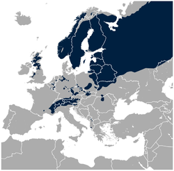 Distribución en Europa.[2]​