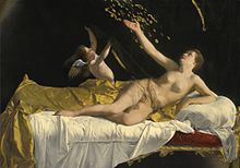 Orazio Gentileschi: Danaé és az arany eső Cleveland Művészeti múzeum, (Cleveland Museum of Art)