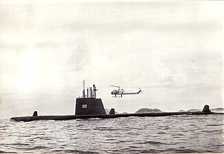 Submarino Goiás (S15), clase Gato, en 1960.