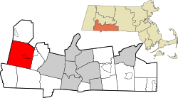 Location in Hampden County in Massachusetts