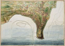 mesto Luanda po Johannes Vingboons (1665)