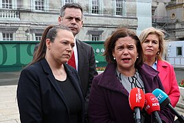 Louise O'Reilly TD, Pearse Doherty TD, Mary Lou McDonald TD & Senator Rose Conway Walsh (46348840924).jpg