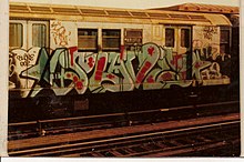 Graffiti dans le métro