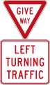 Give way - Left turning traffic