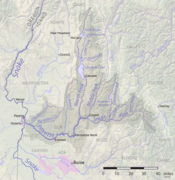 Boise en un mapa del río Payette