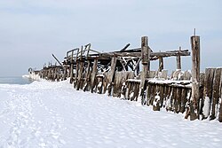 Staré molo do Baltského moře ve Šventoji