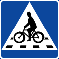 Cyclists crossing