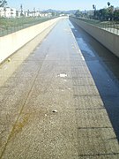 Tujunga Wash is an example of a concrete flood control channel. The concrete has previously failed during floods.[41]