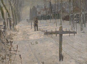 Matin de neige en Flandres. Cordiers sur les remparts, 1895 Musée des Beaux-Arts de Gand.