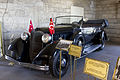 The Turkish flag and the Presidential Standard hanging in Atatürk's official vehicle.