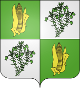 Coat of arms with Maize (Pyrénées-Atlantiques, France).