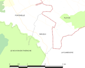 Poziția localității Papleux