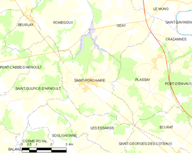Mapa obce Saint-Porchaire