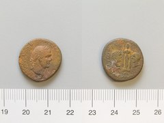 Monnaie de bronze d'Ilion émise sous Vespasien (69-79).