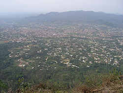 Nkawkaw as seen from hills