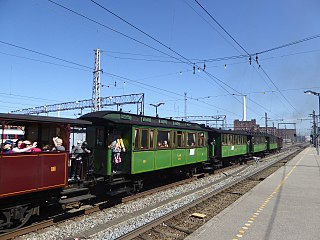 Nordsjællands Jernbaneklub at Svanemøllen Station, Copenhagen-Slangerup Banen.