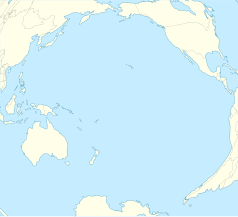 Mapa konturowa Oceanu Spokojnego, blisko centrum u góry znajduje się punkt z opisem „Kapalua”