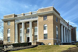 Das Polk County Courthouse ist seit Februar 2001 unter der Bezeichnung Polk County Courthouse and 1905 Courthouse Annex im NRHP eingetragen.[1]