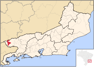 Location of Itatiaia in the state of Rio de Janeiro