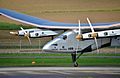 Image 7In 2016, Solar Impulse 2 was the first solar-powered aircraft to complete a circumnavigation of the world. (from Solar energy)