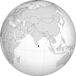 Location of શ્રીલંકા