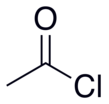 Skeletal formula of acetyl chloride