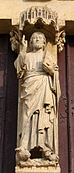 Mainell amb l'escultura de Crist, «Beau Dieu d'Amiens»