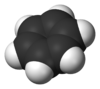 Space-filling model of benzene