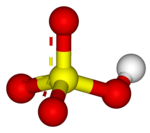 Molekylmodell, vätesulfat