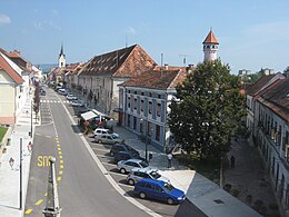 Prvoboračka - glavna ulica Brežica