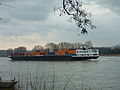 Größtes Containerschiff auf dem Rhein