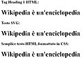 Anche se visivamente i tre titoli sono uguali, semanticamente solo il tag H1 è considerato come un titolo.