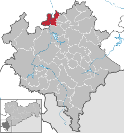 Läget för kommunen Elsterberg i Vogtlandkreis