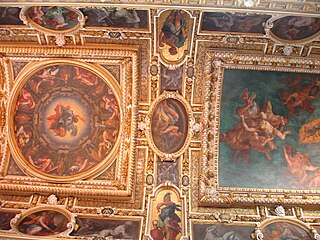 Le plafond de la chapelle de la Trinité, Fréminet, 1608-1619, Fontainebleau.