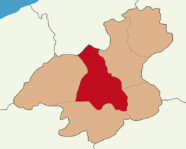 Map showing Karabük District in Karabük Province