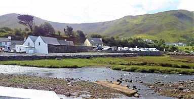 Leenaun Hill (left), and Leenaun Far North West Top (right) from Leenane village