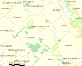 Mapa obce Le Pavillon-Sainte-Julie