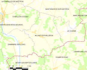 Poziția localității Aillant-sur-Milleron