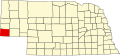 State map highlighting Kimball County