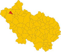 Locatie van Acuto in Frosinone (FR)