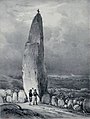 Auguste Mayer : Menhir près de Plounéour-Trez (dessin publié en 1845-1846)