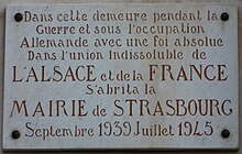 Plaque commémorative.