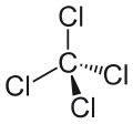 Deutsch: Struktur von Tetrachlormethan English: Structure of carbon tetrachloride