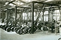 Militär-Werkstatt zur Anfertigung von Weichen und Drehscheiben sowie zur Instandsetzung von Achsen